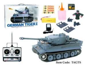 16 RC German Tiger with Smoke & Sound Tank NEW  