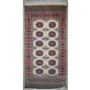 Pak Mori Bokhara Area Rug with Wool Pile    a 3x5 Small Rug 
