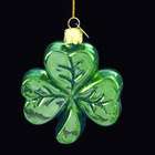   25 Luck of the Irish Noble Gems Glass Shamrock Christmas Ornament