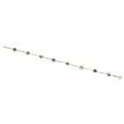 jewelryweb 14k yellow gold multi color glass 7 inch cable