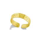 VistaBella Solid 14k Yellow Gold Circle Of Love Heart Toe Ring