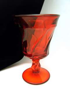 Fostoria Jamestown Ruby Red Glass Water Goblet Set of 8 Flawless 