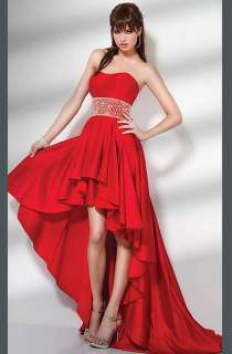 Pageant Strapless Red Prom Dress Evening Dress New★  