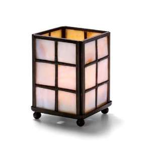  Mini Panel Lamp, Square, Mother of Pearl