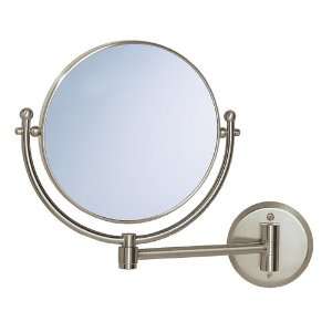 Gatco 1430 Wall Mount Mirror with 9 Inch Swing Arm Extends, Satin 