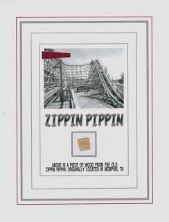 ZIPPIN PIPPIN Libertyland Elvis roller coaster piece  
