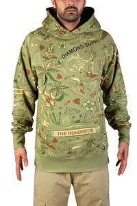 Diamond Supply Co X The Hundreds All Over Print Pullover Hoodie 