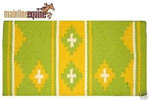 Mayatex Saddle Blanket Wool Pony Apache Lime Yellow 24  