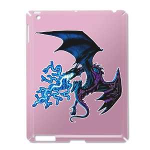  iPad 2 Case Pink of Blue Dragon with Lightning Flames 