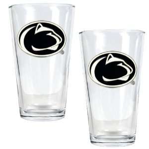 Penn State Nittany Lions 2pc Pint Ale Glass Set Kitchen 