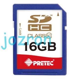 Pretec 16GB 16G SDHC SD Card Flash Memory DSLA Class 10  