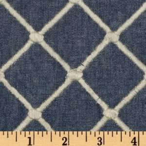   Denim Latice Prairie Blue Fabric By The Yard Arts, Crafts & Sewing