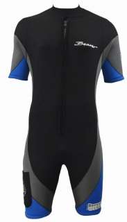 Mens Shortie Wetsuit   Frontal Zipper  Glued & Blind Stitched 