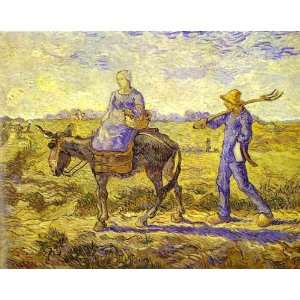  Reproduction   Vincent Van Gogh   32 x 26 inches   Morning, Leaving 