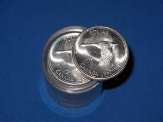 1967 Canada Commemorative Silver Dollar Brilliant Uncirculated Roll Of 