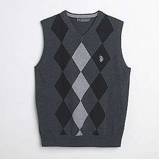 Neck Argyle Knit Sweater Vest  US Polo Assn. Clothing Mens Sweaters 