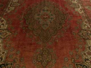 2x13 Handmade Antique Persian Tabriz Serapi Wool Rug  