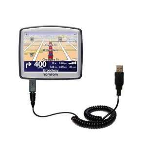  Coiled USB Cable for the TomTom ONE 130 with Power Hot 