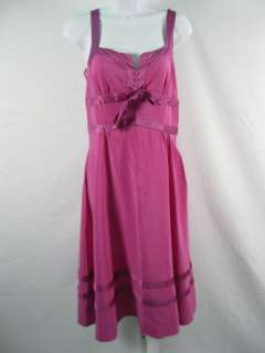 MARC JACOBS Magenta Silk Mid Calf Dress Sz 0  