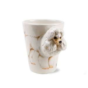 Poodle White Handmade Coffee Mug (10cm x 8cm)