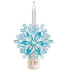 midwest 7 blue glittered snowflake bubble christmas night light