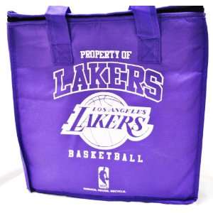   LAKERS NBA OFFICIAL LOGO REUSABLE DRINK COOLER BAG 