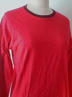Gucci Lipstick Red 100% Cotton Jersey Knit Crew Neck Tee Shirt   S 