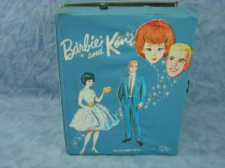 Vintage Barbie and Ken Carrying Case Closet w Both Dolls and Clothes 