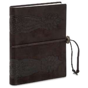   Embossed Italian Suede Leather Journal with Tie