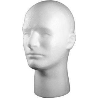  Male Styrofoam Head with Face, 12