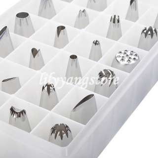 24x Icing Nozzles Pastry Cake Decorating Cookies Tips Sugarcraft 
