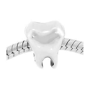  Silver Authentic Zable Dental Tooth Bead Charm Jewelry