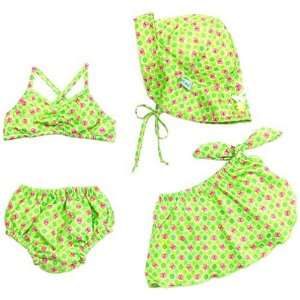  Skirtini and Brim Hat   Lime Gingham Garden24 Months 