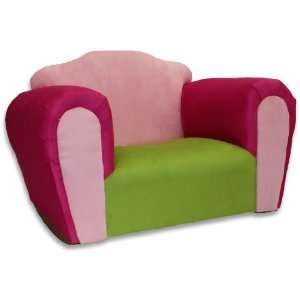    Fantasy Furniture Bubble Rocking Microsuede Chair, Pink/Green Baby