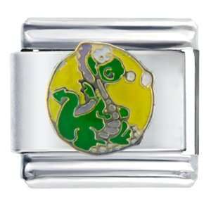  Goofy Green Dragon Italian Charms Bracelet Link Pugster Jewelry