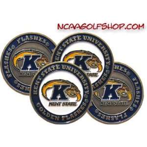 (4) Kent State Golden Flashes Golf Ball Markers Sports 
