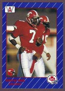 1991 AW CFL Football Darryl Hall #25 Calgary Stampeders Washington 