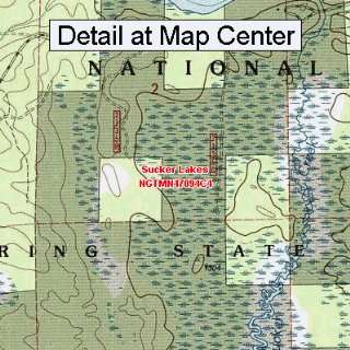  USGS Topographic Quadrangle Map   Sucker Lakes, Minnesota 