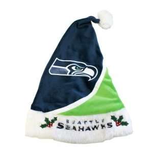    Seattle Seahawks NFL Color Block Santa Hat