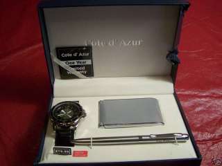 Mens Watch Set with Watch, Calculator and Pen  