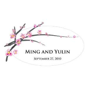  Small Personalized Cherry Blossom Wedding Window Cling 