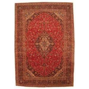  9x14 Hand Knotted Kashan Persian Rug   99x142