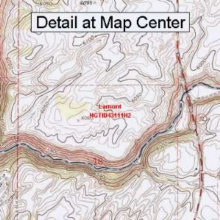  USGS Topographic Quadrangle Map   Lamont, Idaho (Folded 