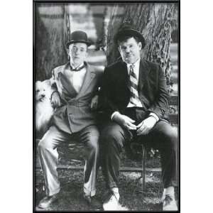 Laurel & Hardy   Framed Poster (Sitting On Park Bench 