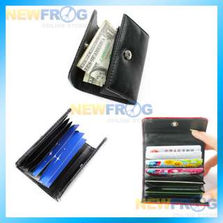 Business ID Credit Card Holder Leather Case Wallet Bl  