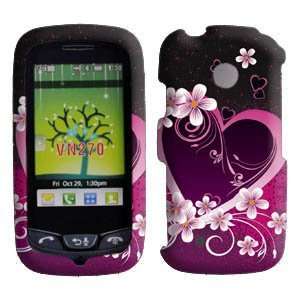  Lg Cosmos Touch Vn270 Accessory   Purple Heart Design Hard 