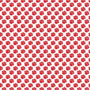  PAW PRINT WHITE & RED PATTERN Vinyl Decals 3 Sheets 12x12 