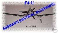 WWII F4U 1D Corsair fighter BLUEPRINT  