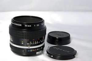 Nikon 55mm f3.5 lens micro Nikkor non Ai F maco 610563625031  