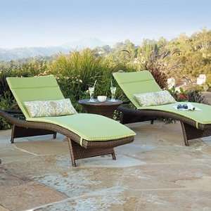   Chaise Cushions with Cording   Blue   Frontgate Patio, Lawn & Garden